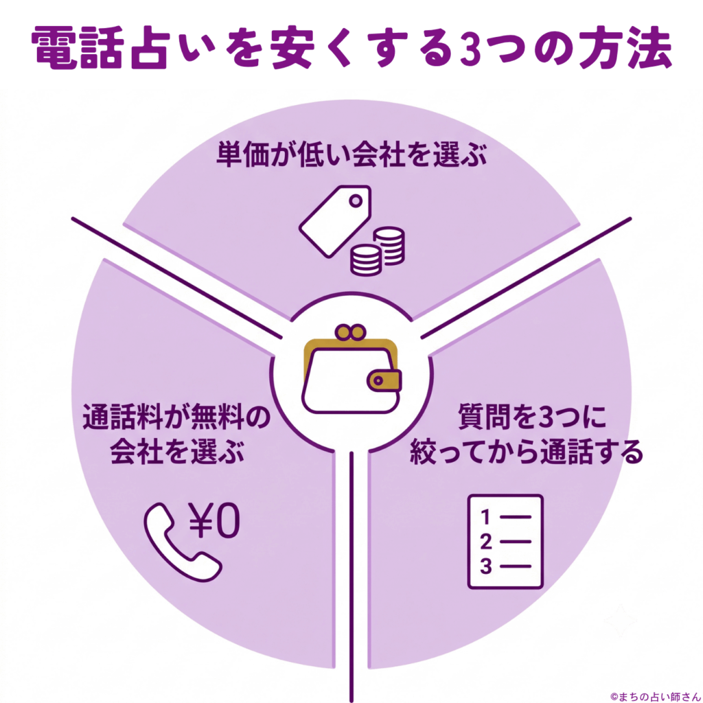 電話占いを安く使う3つの方法